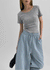 Loveki Basic Round Short Sleeve T-shirt