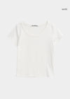 [B-BASIC] Standard U-Ausschnitt Kurzarm T-Shirt (2SIZE)