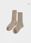 Basic Partially Ribbed Socks