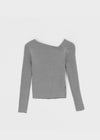 Zdein Button Slit Knit Long Sleeve T-shirt