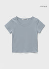 [B-BASIC] Standard U-Ausschnitt Kurzarm T-Shirt (2SIZE)