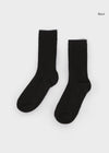 Pangunahing Cotton Blend Ribbed Socks