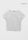 [B-BASIC] Standard U-Ausschnitt Kurzarm T-Shirt (2SIZE)