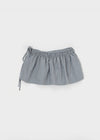 Raot shirring layered wrap skirt