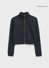 [B-BASIC] Heavy Cotton High Neck Zip-up