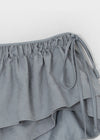 Raot shirring layered wrap skirt