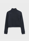 [B-BASIC] Heavy Cotton High Neck Zip-up