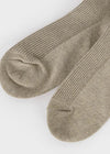 Pangunahing Cotton Blend Ribbed Socks