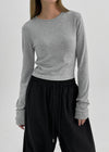 [MADE] KINNY SET - Layered Crop Long Sleeve T-shirt