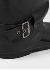 Nining leather buckle long boots