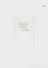 Sowan See-through Off-Shoulder Long Sleeve T-shirt