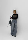 [MADE] KINNY SET - Layered Crop Long Sleeve T-shirt