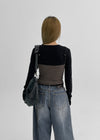 [MADE] KINNY SET - Layered Crop Long Sleeve T-shirt
