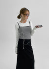 [MADE] KINNY SET - Layered Crop Long Sleeve T-shirt