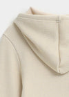 Tust two-way ribbed hooded zip-up