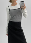 [MADE] KINNY SET - Layered Crop Long Sleeve T-shirt