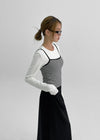 [MADE] KINNY SET - Layered Crop Long Sleeve T-shirt
