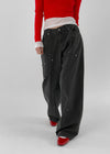 Pantalons larges en coton avec rivets