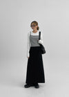 [MADE] KINNY SET - Layered Crop Long Sleeve T-shirt