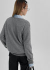 Genment Wool Cashmere V-neck Knit