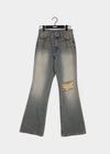 Huto Damage Semi Bootcut Denim-Hose