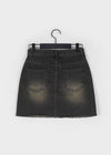 Tinket washed denim miniskirt