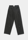 Pantalons larges en coton avec rivets