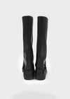 Nining leather buckle long boots