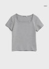 [B-BASIC] Standard Square Neck Short Sleeve Tee