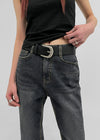 Miska wide leather belt