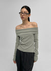 [MADE] Ludrin Off-Shoulder Long Sleeve T-shirt