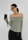 [MADE] Ludrin Off-Shoulder Long Sleeve T-shirt