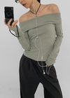 [MADE] Ludrin Off-Shoulder Long Sleeve T-shirt