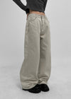 Run the wall wide folding cotton pants