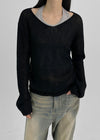 [MADE] Unheel Linen Boxy Long Sleeve Knit