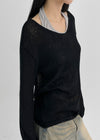 [MADE] Unheel Linen Boxy Long Sleeve Knit