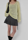 [MADE] Unheel Linen Boxy Long Sleeve Knit