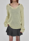 [MADE] Unheel Linen Boxy Long Sleeve Knit