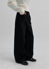 Wide-Leg Solid Tone Pants