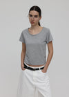 [B-BASIC] Washable Cool U-Neck Short Sleeve T-Shirt 2SIZE