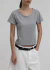 [B-BASIC] Washable Cool U-Neck Short Sleeve T-Shirt 2SIZE