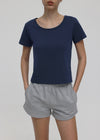 [B-BASIC] Washable Cool U-Neck Short Sleeve T-Shirt 2SIZE