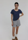 [B-BASIC] Washable Cool U-Neck Short Sleeve T-Shirt 2SIZE