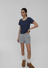 [B-BASIC] Washable Cool U-Neck Short Sleeve T-Shirt 2SIZE