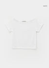 [B-BASIC] Washable Cool Boat Neck Short Sleeve T-Shirt 2SIZE