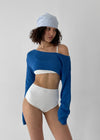 [MADE] Blonny Crop Layered Knit