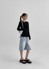 [MADE] Purnin Slim Fit Linen Long Sleeve T-shirt