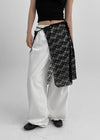 Run the wall wide folding cotton pants