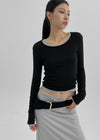 [MADE] Sheer Ultensel Round Long Sleeve T-Shirt (Tencel 86%)