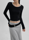 [MADE] Sheer Ultensel Round Long Sleeve T-Shirt (Tencel 86%)
